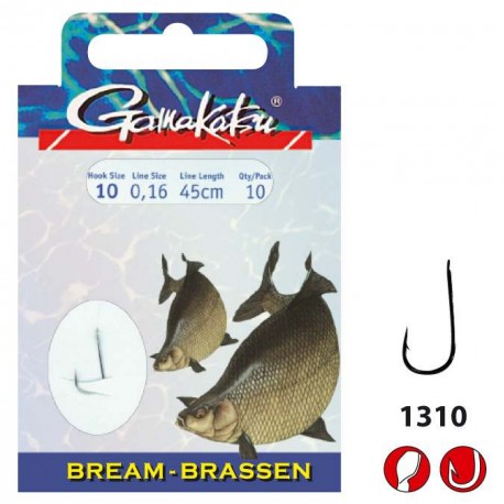 Bas de ligne GAMAKATSU Bream 1310N n°14 0.12mm  45cm