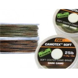Tresse gainée souple Camotex FOX soft  Dark camo  20m  15Lbs