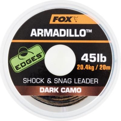 FOX EDGES ARMADILLO 30lb or 45LB SHOCK & SNAG LEADER 20m LIGHT CAMO OR DARK CAMO 