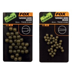 FOX Edges tapered bore beads Trans khaki 6mm