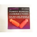 Connecteurs POLEMASTER Bungee XL pour élastiques - 1 orange et 1 rouge