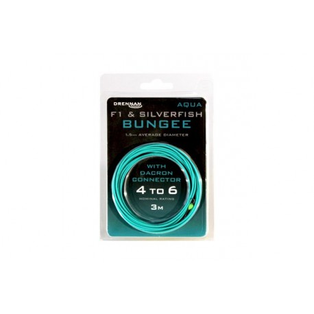 Elastique creux DRENNAN Aqua F1Silverfish bungee 4-6  Aqua