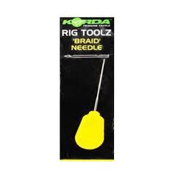 Aiguille à esches KORDA Braided hair needle 7cm  Jaune