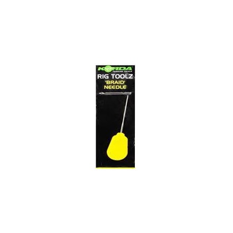 Aiguille à esches KORDA Braided hair needle 7cm  Jaune