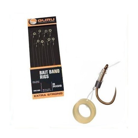Bas de ligne GURU 4"Bait band rigs 10cm 0.19mm  MWG n°16