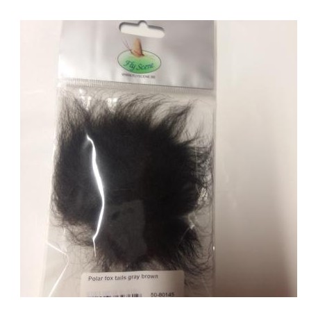 Polar fox tail FLY SCENE  grey brown