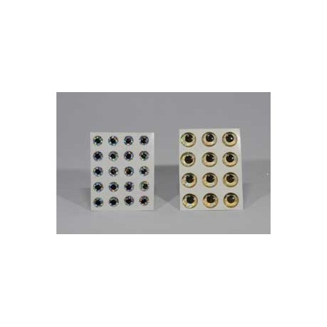 Epoxy Eyes FLY SCENE Holographic silver  2.4mm 3/32"
