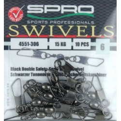 SPRO Double safety snap swivel n°14