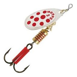 Spoon MEPPS Aglia n°1 Silver red dots