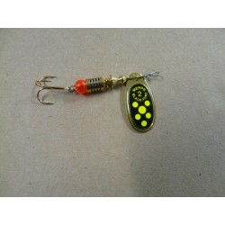 Cuiller MEPPS Comet Black fury n°3 Or/chartreuse