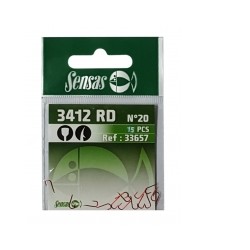 Hooks SENSAS 3412 Red n°18