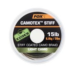 Tresse gainée rigide Camotex FOX stiff  Light camo  20m  25Lbs