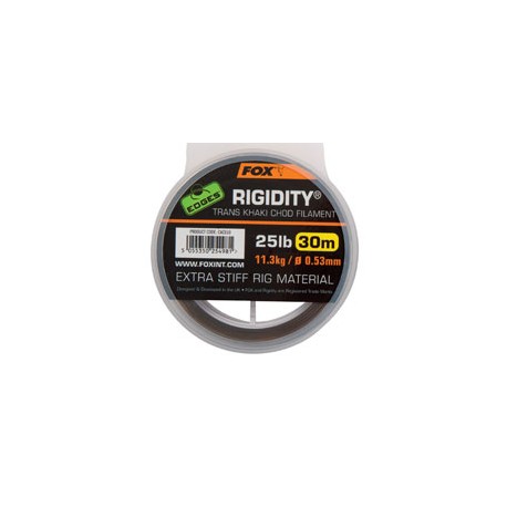 Nylon FOX Edges Rigidity Chod filament  Trans khaki  30m  30Lb/13.6kg