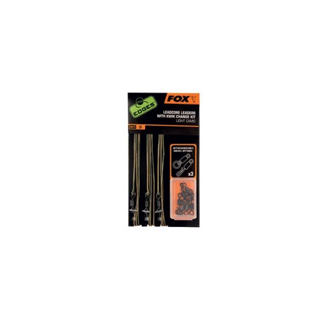 FOX Leadcore Leaders kwik change kit  Light camo  45Lb