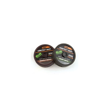 Tresse matte gainée Coretex FOX  Verte Weedy green  20m  25Lbs