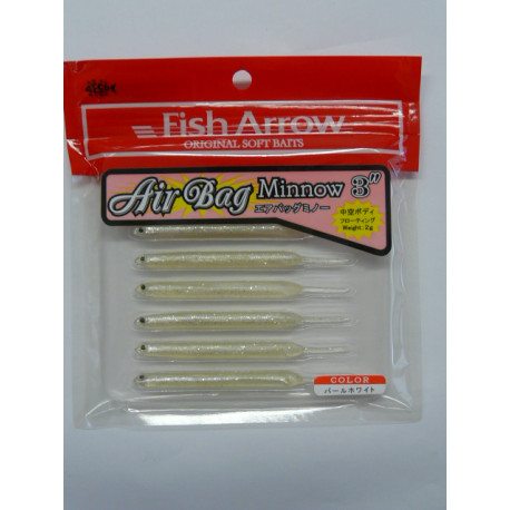 FISH ARROW lure Air bag minnow 3inch Pearl white