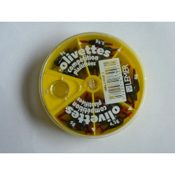 Olivettes pierced LEMER Compétition plastifiées 5 squares