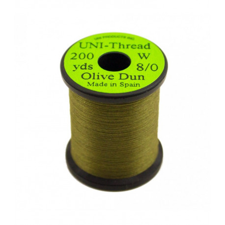 Fil de Montage UNI THREAD 8/0 200 yds Olive Dun