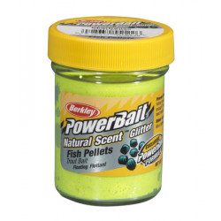 Pâte BERKLEY Natural Scent Glitter  Fish Pellets  Chartreuse