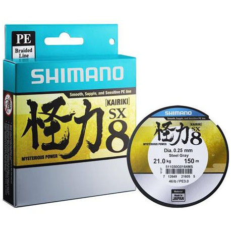 Tresse SHIMANO 8 Brins 150m Vert 0.28mm 28kg