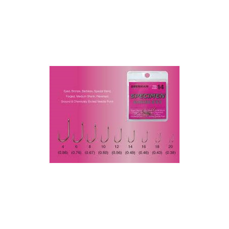 Hooks DRENNAN Specimen Barbless n°10