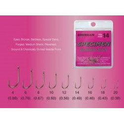 Hooks DRENNAN Specimen Barbless n°12