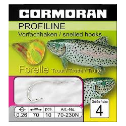 Leader CORMORAN Trout n°6 0.26mm 70cm 10pcs