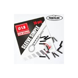 Jig Power Sleeves single black 1.80mm 30pcs