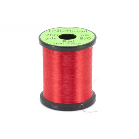 Fil de Montage UNI THREAD 8/0 200 yds Rouge