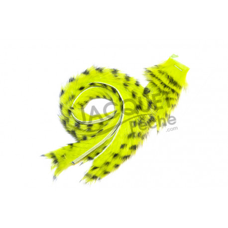 FLY SCENE Black barred Zonkerstrips Chartreuse  3mm