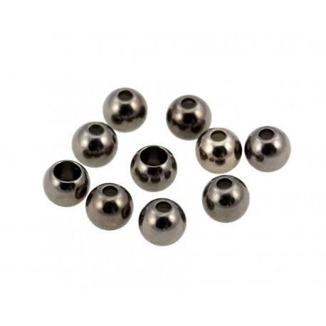 Brass Beads JMC Black Nickel 2.4mm 25 pcs