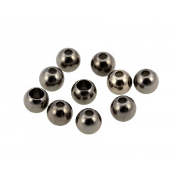 Bille Laiton JMC Noir Argent 3.8mm 25 pcs