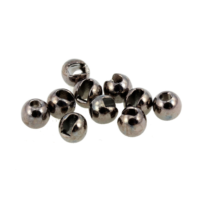 Slotted Tungsten Beads 25pcs Silver 