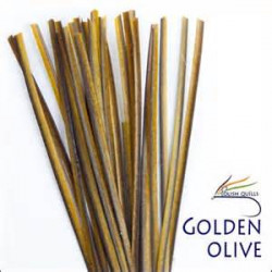Hand Stripped Quill POLISHQUILLS Golden Olive