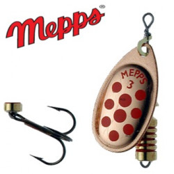 Spoon MEPPS Aglia n°3 Copper red dots