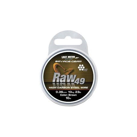 Steel SAVAGE GEAR Raw 49 0.45mm 16kg 10m