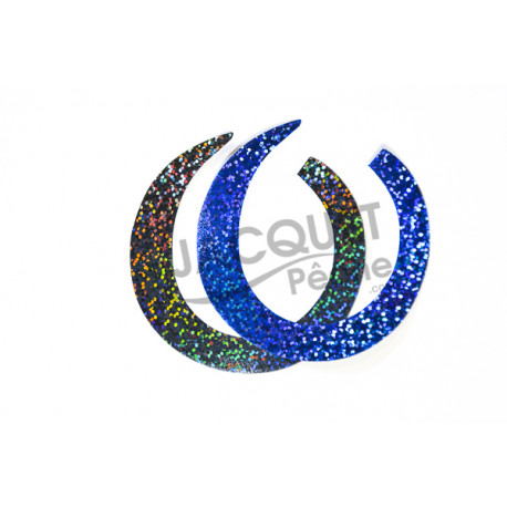 PACCHIARINI'S Wiggle Tails Jumbo Slim Holo Noir/Bleu