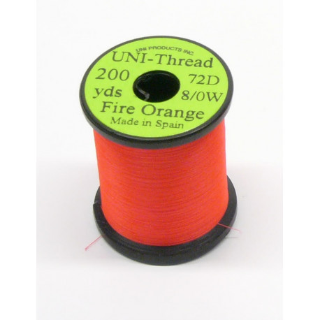 Fil de Montage UNI THREAD 8/0 200 yds Fire orange