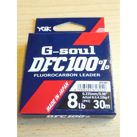 Fluorocarbone YGK G-soul DFC 100% 0.26mm 5.27kg 30m