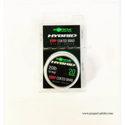 Tresse KORDA Hybrid Stiff coated braid vert 20Lbs 20m