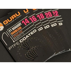 Hameçons GURU F1 Maggot spade end Barbless  n°16