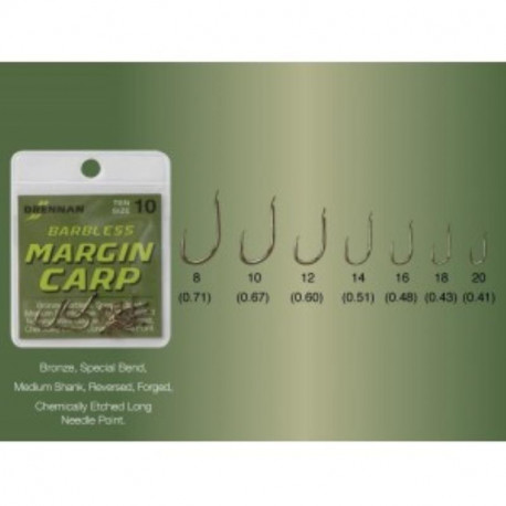 Hameçons DRENNAN Margin carp N°10 sans ardillons