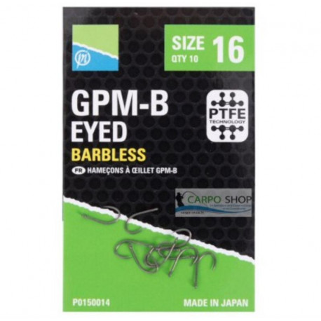Hameçons à oeillet PRESTON GPM-B sans ardillions - N°12