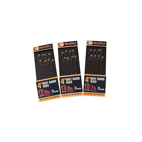 Bas de ligne GURU 4"MWG Bait band rigs  10cm 0.17m  n°18
