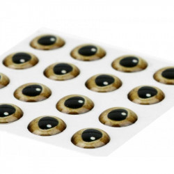 Yeux Epoxy Traun River 3D Gold 15mm (21pcs)