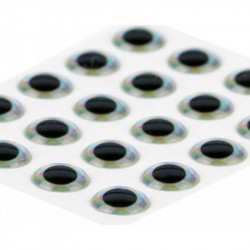 Yeux Epoxy Traun River 3D Siver 15mm (21pcs)
