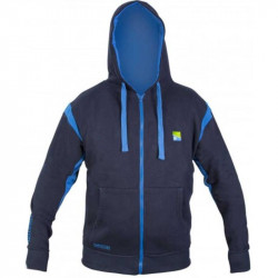 Sweat PRESTON A capuche zippé bleu marine - Taille M