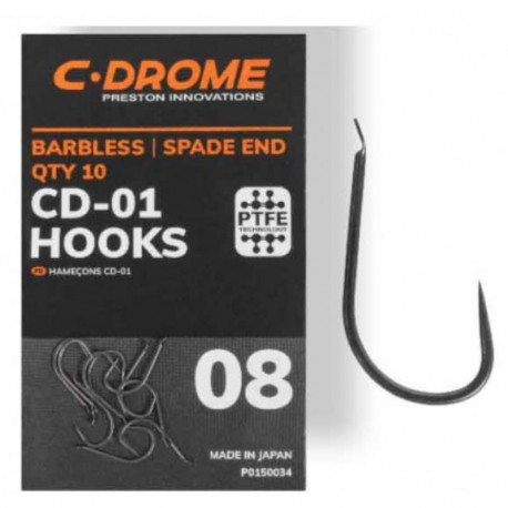 C-DROME CD-01 barbless paddle hooks - N°8