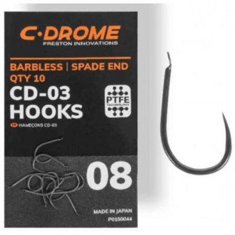 C-DROME CD-03 barbless paddle hooks - N°8