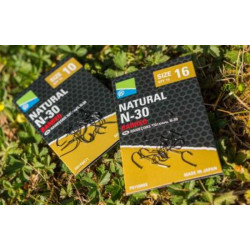 PRESTON Natural N-30 hooks with barb - N°16